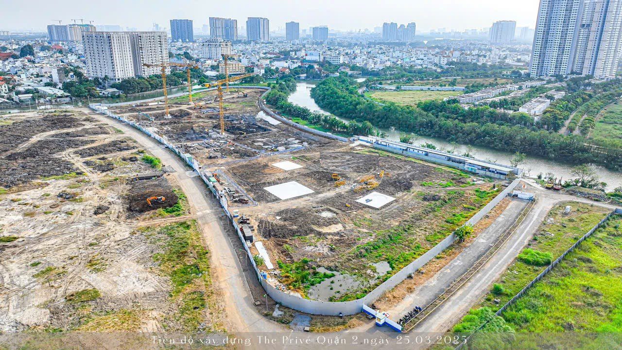 Tiến độ xây dựng thực tế dự án The Privé tại Thành phố Thủ Đức, giai đoạn 2