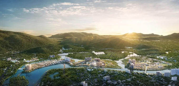 Đại đô thị Charmora City quy mô 227 ha do Sun Group phát triển tại Nam Nha Trang. Ảnh: Sun Property